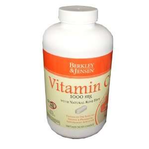   Jensen Vitamin C 1000 mg With Natural Rose Hips 375 Tablets Per Bottle