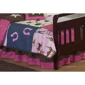 Western Horse Cowgirl Bed Skirt for Crib and Toddler Bedding Sets by 