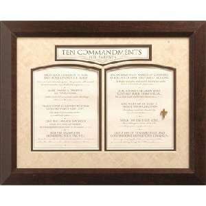 Framed Christian Art Ten Commandments for Parents 