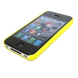 Apple iPhone 4 Mesh Net Perforated Hard Case Yellow  