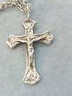 Sterling Silver Greek Orthodox Cross Pendant Necklace  
