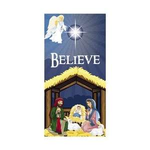 NATIVITY Scene BELIEVE DOOR BANNER/Christmas DECORATION/Holy 