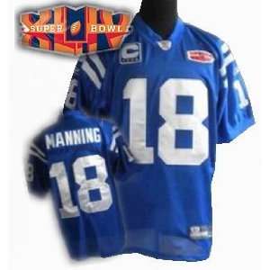  Peyton Manning Jersey: Reebok Replica Blue #18 Indianapolis Colts 