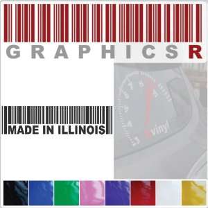 Sticker Decal Graphic   Barcode UPC Pride Patriot Made In Illinois IL 