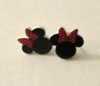 Minnie Mouse Stud Earrings Bow Disney NEW DIY Christmas  