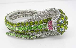 Snake bracelet bangle w Swarovski Crystal B272  