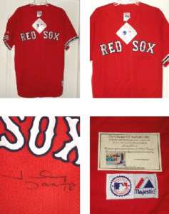 JOHNNY DAMON AUTOGRAPHED JERSEY (RED SOX) W/ PROOF  