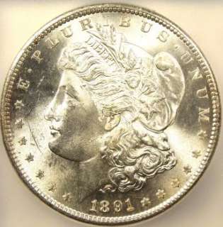 1891 S Morgan Silver Dollar ICG MS65   RARE Date ★  