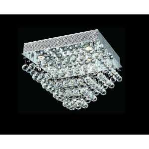 Drops of Rain Design 5 Light 20 Square Ceiling Mount Dressed with 