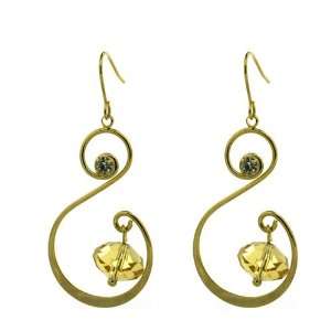  Yellow Gold Clef Earrings Jewelry