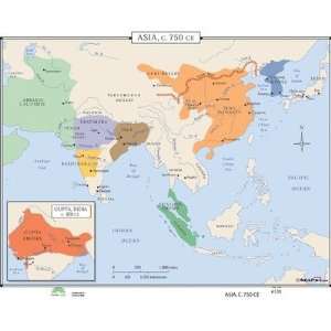  Universal Map 30296 World History Wall Maps   Asia c.750 