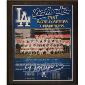  Los Angeles Dodgers Healy Plaque   1981 World Series 