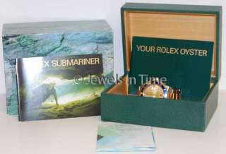 Rolex Mens Submariner 16613 Y SS Serti Box/Papers  