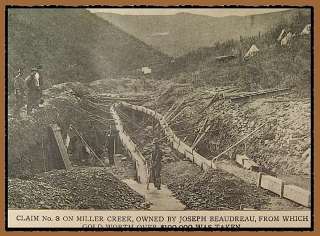 RARE 1897 ALASKA KLONDIKE GOLD RUSH Mining YUKON CAMP LIFE Antique 