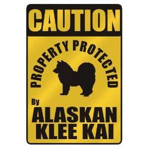  PROTECTED BY ALASKAN KLEE KAI  PARKING SIGN DOG