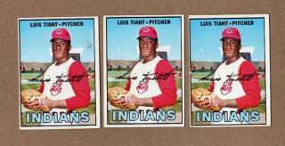 1967 Topps Luis Tiant Card Lot #377  