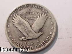 US 1923 STANDING LIBERTY 25C CENTS SILVER QUARTER DOLLAR COIN 90% Ag 