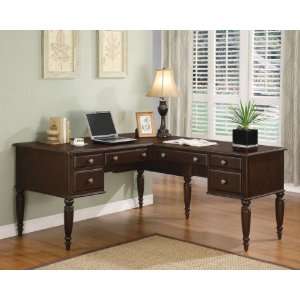  L Desk by Wynwood Furniture   Warm Cherry Finish