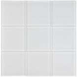   4x4 in Reflections Ice White Glass Tile (Case of 90)  Overstock