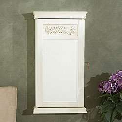 Avery Antique White Jewelry Armoire  Overstock