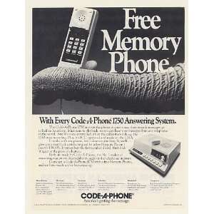  1982 Code A Phone 1750 Answering System Print Ad (52176 