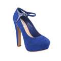   by Beston Bebe 01 Womens Blue Mary Jane Ankle strap Platform Pumps