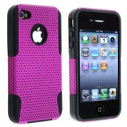   Skin/ Purple Mesh Hybrid Case for Apple iPhone 4/ 4S  Overstock