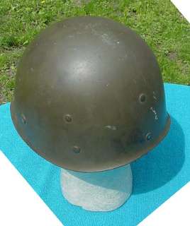 WWII US ARMY M 1 COMBAT HELMET WITH INLAND LINER & NET  