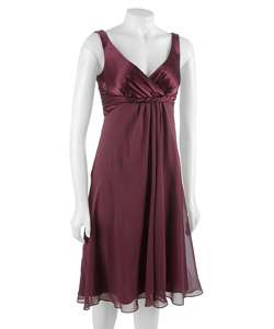 Famous NY Maker Silk Georgette Front Twist Dress  
