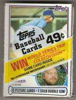 1983 TOPPS BASEBALL CELLO PACK BRAVES HORNER TOP CARD  
