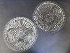 Matching Set Two 12 Crystal Serving Party Trays