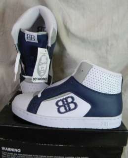 DOUBLE B GEAR BIG BLACK MENS BASKETBALL SHOES STYLE 3PT WHITE NAVY 