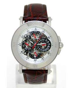 Tremont Mens 6 Hand Automatic Skeleton Watch  Overstock