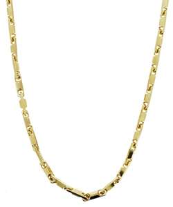14k Gold over Silver 28 inch Bullet Chain Necklace  