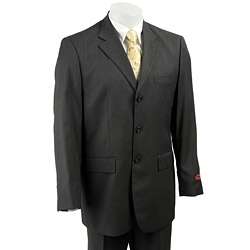 Wall Street Collection Mens Grey Pinstripe Suit  Overstock