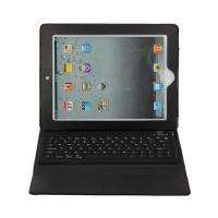 Wireless Bluetooth BLACK Leather Keyboard Cover Case Stand Apple NEW 