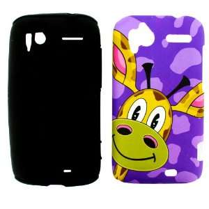 HTC Sensation 4G 4 G Purple Spots with Yellow Smiling Giraffe 