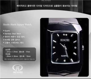Men Tungsten Steel Fashion Quartz Wrist Watch   Black  