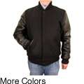 Hudson Outerwear Mens Big and Tall Wool/ Leather Varsity Jacket 