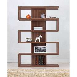 Karrise Walnut Display Shelf/ Bookcase/ Room Divider  