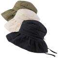 Hailey Jeans Co. Womens Pleated Crown Drawstring Ribbon Sunhat 