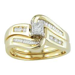 14k Yellow Gold 1/2 ct TDW Diamond Bridal Ring Set (G I, I1 I2 