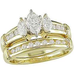 14k Gold 1ct TDW Diamond Bridal Ring Set (G H, I1 I2)  