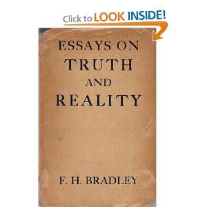  Essays on truth and reality, F. H Bradley Books