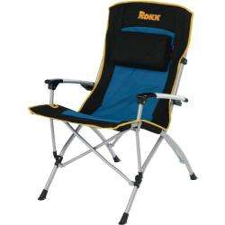 ROKK Comfort Adjustable Oversized Hard Arm Camp Chair  