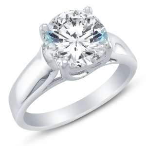   CZ Cubic Zirconia Engagement Ring 1.5ct.: Sonia Jewels: Jewelry