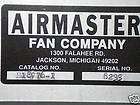 airmaster fan  