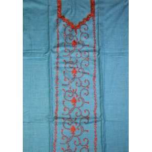  Cerulean Two Piece Suit from Kashmir with Needle Stitch 
