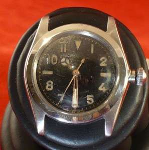   ARMY WATCH BLACK FACE MERCEDES HANDS working WWII pilots watch  