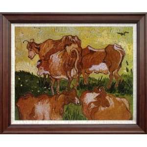  Hand Painted Oil Painting Vincent Van Gogh Cows   Free 